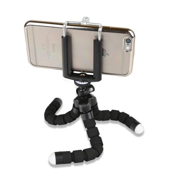 Tripod stativ - Flexibelt med skumskydd - Mobilhållare / Kamera svart 150 x 35 x 35 mm