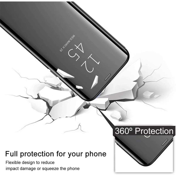 Samsung S21 Plus View Cover - anti-shock spegel skyddande skal svart  21.5 x 10 x 2 cm; 