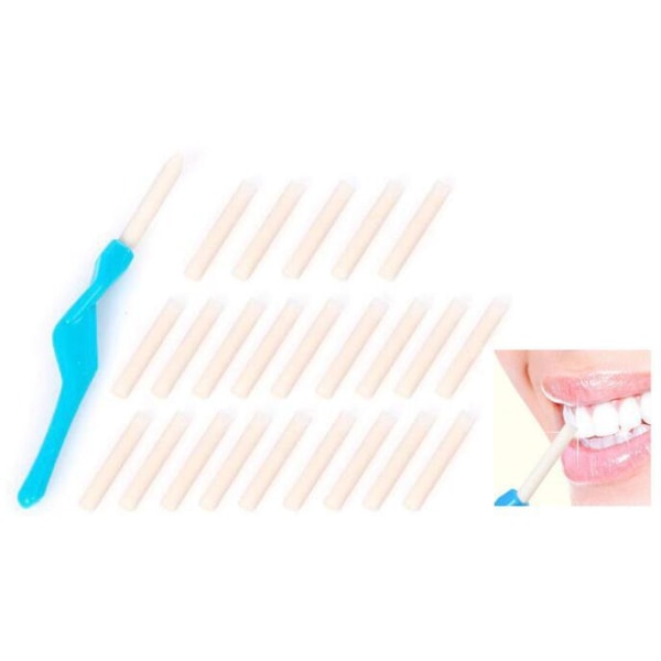Få vita tänder - tandpolering - polera dina tänder turkos  6.6cm