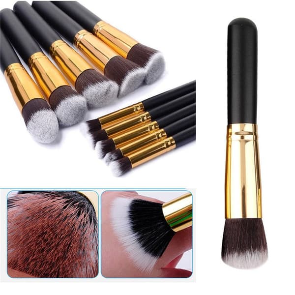 SMINKBORSTAR SET MED 10 DELAR Mjuka Borstar Blush