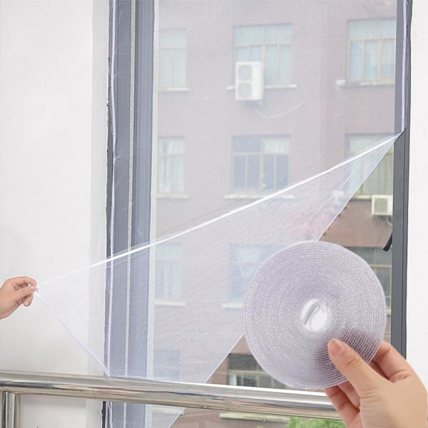 Myggnät för fönster inkl dubbelhäftande tejp 130 cm x 150 cm vit ca 130 cm x 150 cm