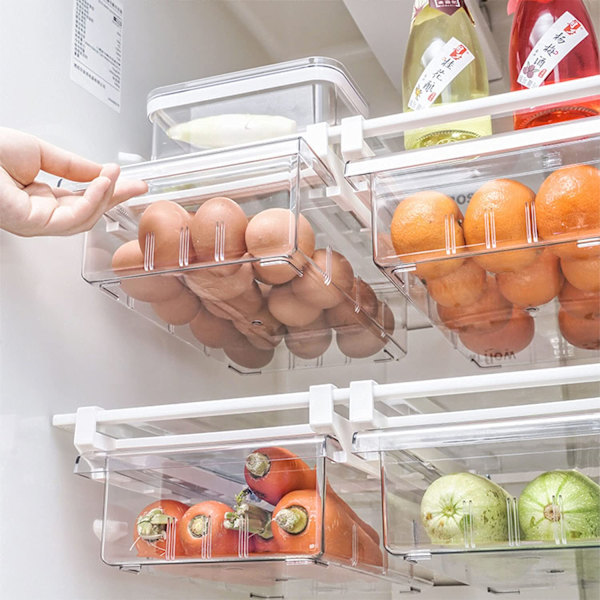 2 pack organiserings lådor kylskåp