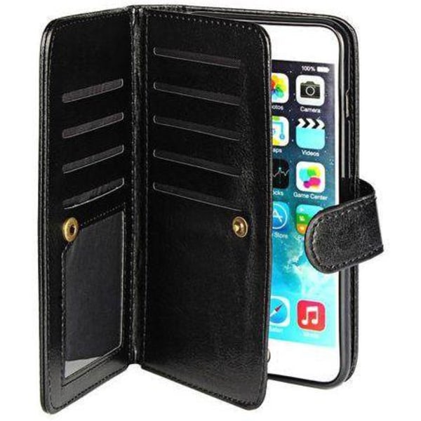 iPhone X & XS Multi Plånboksfodral med 9 fack l SVART svart