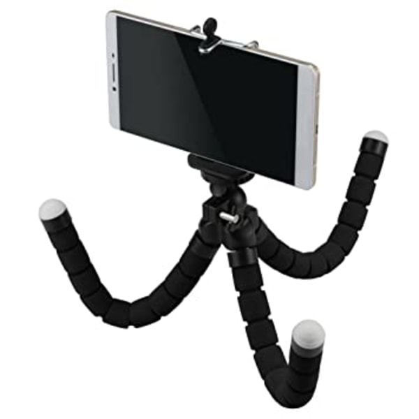 Tripod stativ - Flexibelt med skumskydd - Mobilhållare / Kamera svart 150 x 35 x 35 mm