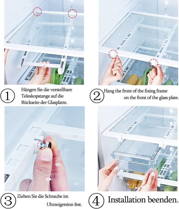 2 pack organiserings lådor kylskåp