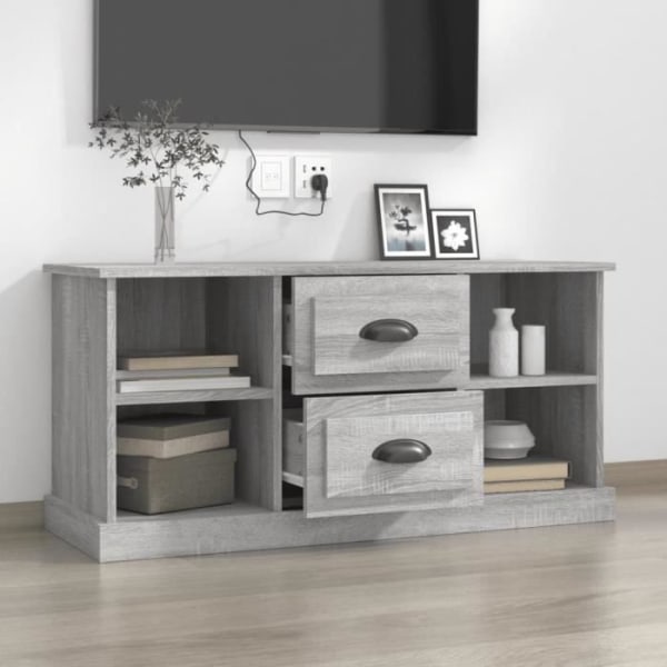 Sonoma grå TV-bänk 99,5x35,5x48 cm konstruerat trä