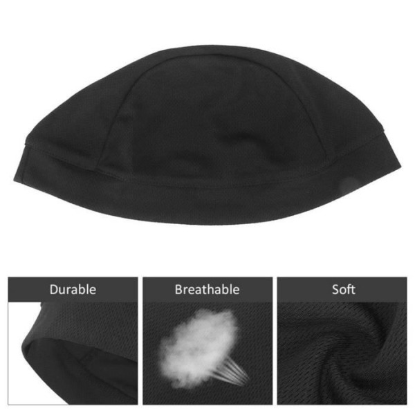 HURRISE Skull Cap Herr Dam Under Hjälm Liner Cap Outdoor Sport Cykling Cykel Skull Hat Black