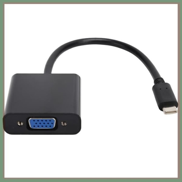 HURRISE USB 3.1 till VGA-omvandlare Typ C till VGA-omvandlare, USB 3.1 Typ-C till VGA 15 datorströmförsörjning