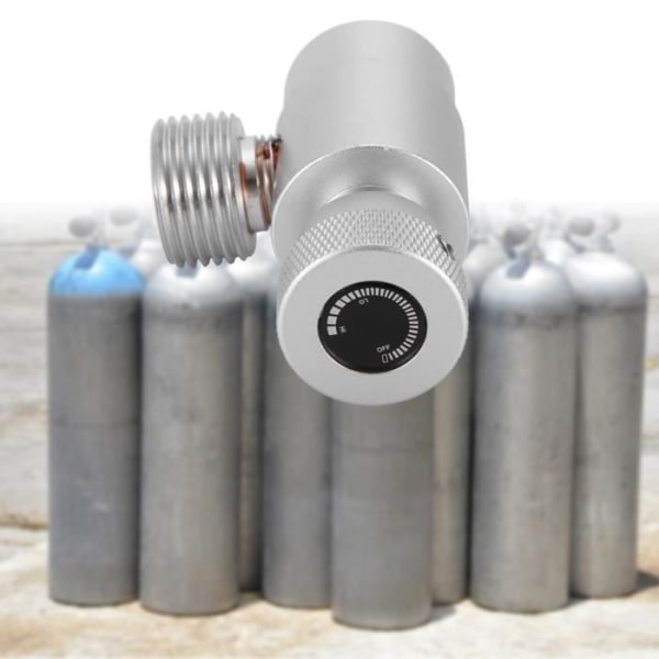 HURRISE CO2 Refill Adapter Kit Anslutning Adapter Refill Cylinder CO2 Fyllning för SodaStream (Silver utan