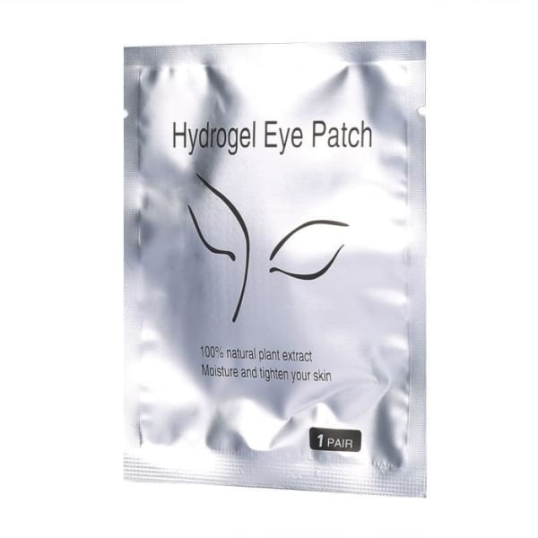 HURRISE Gel ögonlapp 50 par/set Hydrogelplåster för ögonfransar Ympningsdyna Klistermärke Skönhet Ansiktstejp Silver