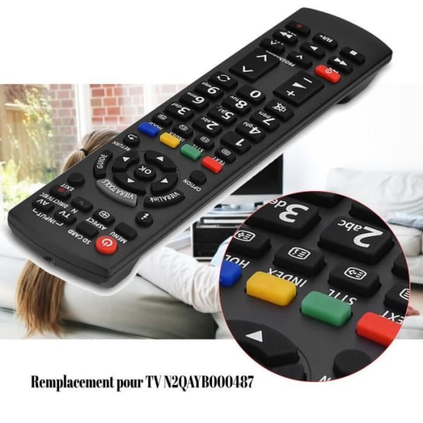 BEL Ersättande Smart TV-fjärrkontroll TV-kontroll för Panasonic N2QAYB000487-12