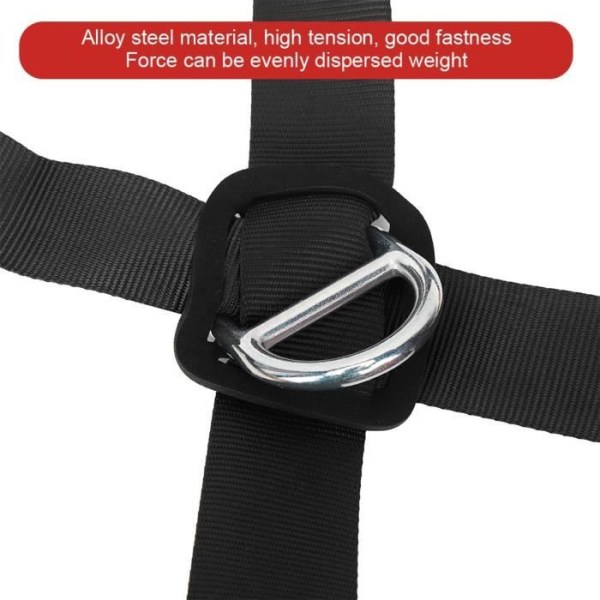 XUY Klätterhållare Hel Polyester Klättersele för barn Utomhusskydd Säkerhetsbälte (svart Röd S