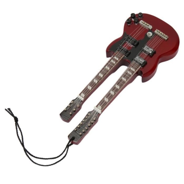HURRISE Trä Miniatyr Gitarr Modell Miniatyr Elgitarr Modell Deco Gitarr Ornament Statyett Typ 11