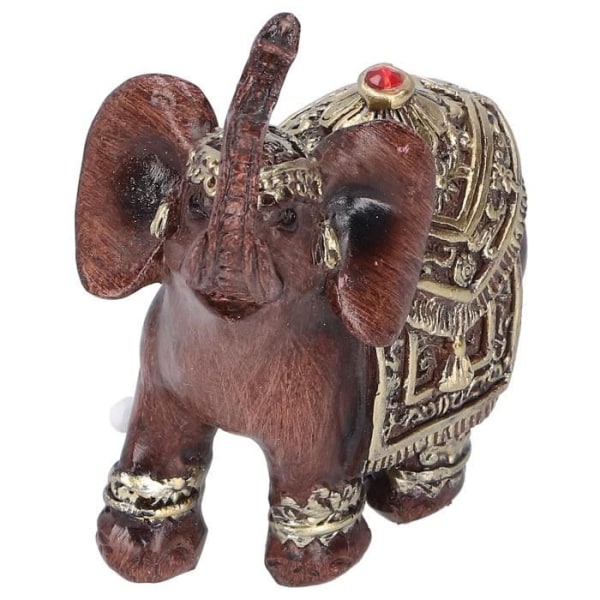 CEN Resin Elephant Statue Desktop Crafts 9*4*10Cm - Röd S