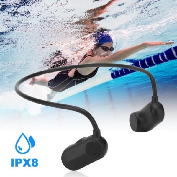 Ipx8 vattentäta hörlurar, hörlurar med elastisk benledning, 8G internminne för vattensportsimning