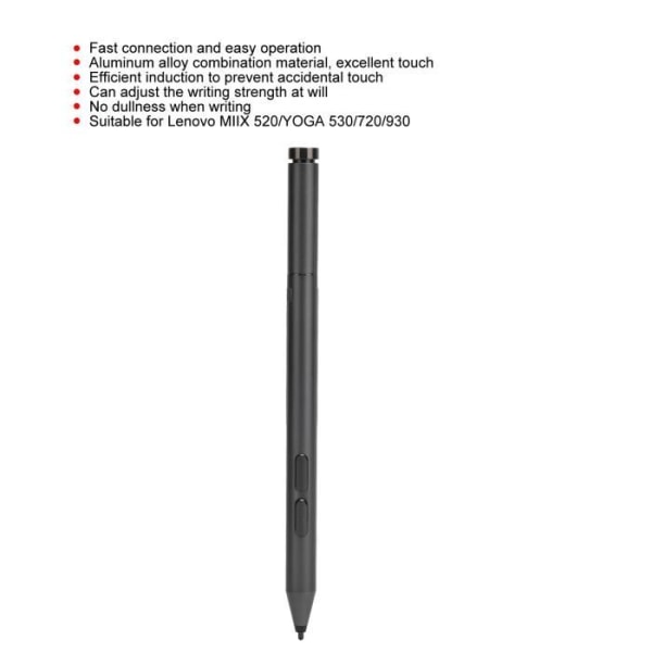 HURRISE Stylus Penna i aluminiumlegering Smart Bluetooth Induktionskapacitiv Stylus Penna för Lenovo MIIX 520 YOGA
