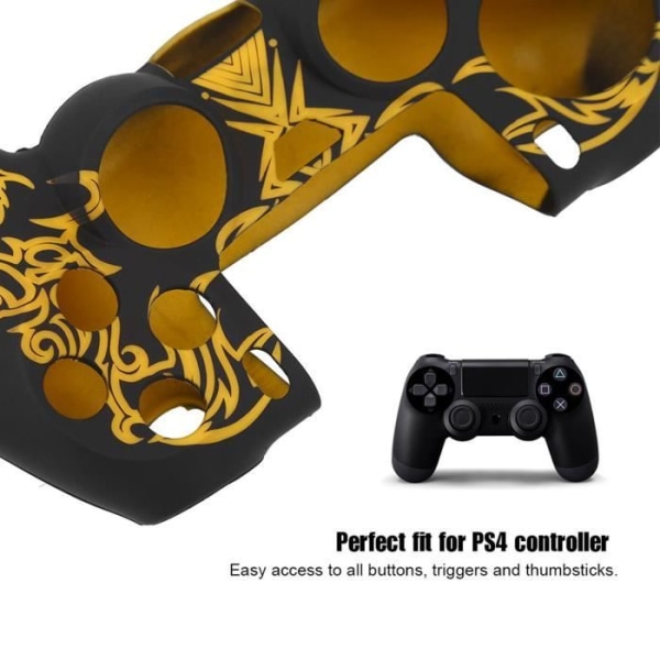 Qiilu PS4-kontrollfodral Soft Silikon Skin Grip Shell Cover för Sony Playstation 4 PS4 Controller Gul