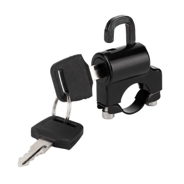 HURRISE Motorcykelhjälmlås Motorcykelhjälmsäkerhetslås med 2 nycklar för 0,9" styre (svart)