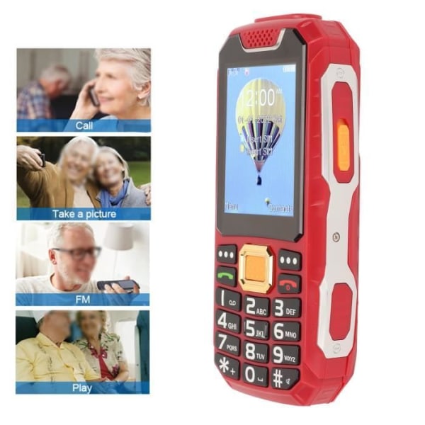 HURRISE Mobiltelefon för äldre Senior Mobiltelefon 2G 2,8 tum 3D HD-skärm Stor knapp Dual Card