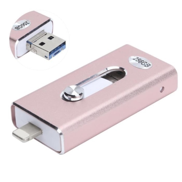 HURRISE 256 GB USB Stick - Flashminne - USB - Extra lagringsutrymme för Android / iOS / Windows