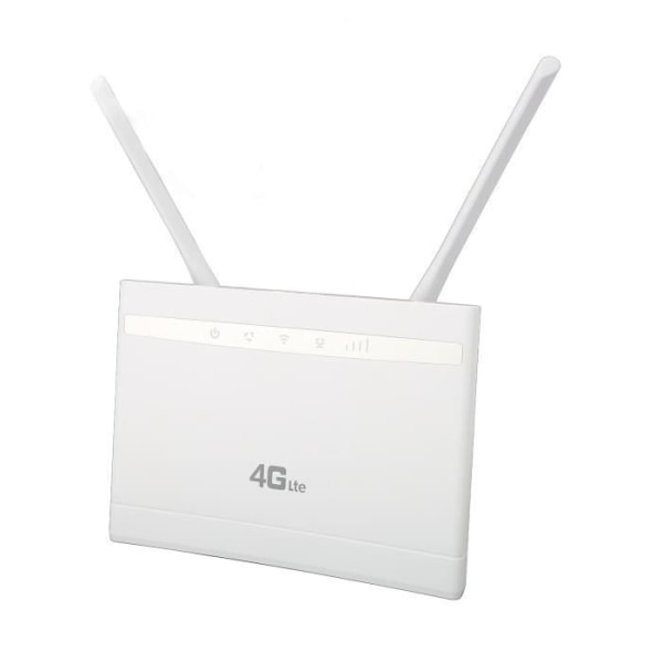 HURRISE WiFi Router 4G CPE Router 4 Antenner 3 Internetgränssnitt 300Mbps trådlös router med WAN LAN för datorer