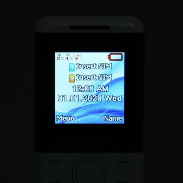 HURRISE Big Button Senior Mobiltelefon M3 2G Olåst Dual Card Senior Mobiltelefon 1000mAh Vit för