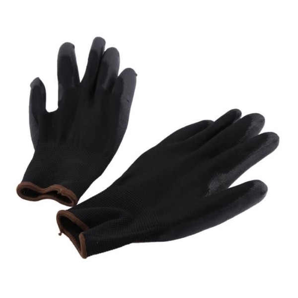 BEL-7423055110266-nylonhandskar Arbetshandskar med PU nylon handflatsbeläggning i svart färg, självskyddsremsa