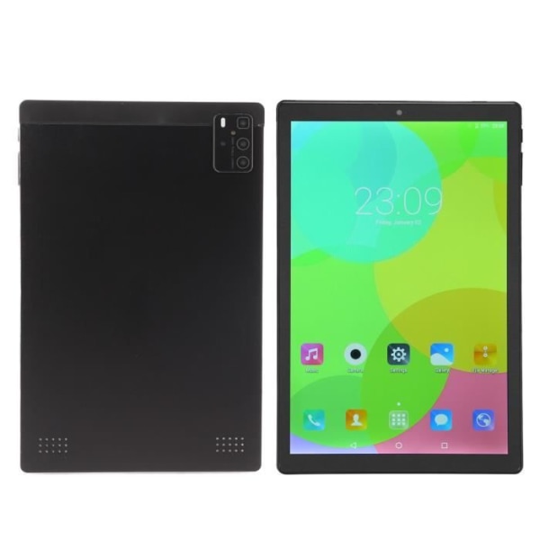 HURRISE Black Tablet 10,1 tums surfplatta, för Android 11 gaming surfplatta, 6 GB RAM 128 GB dator surfplatta EU-kontakt