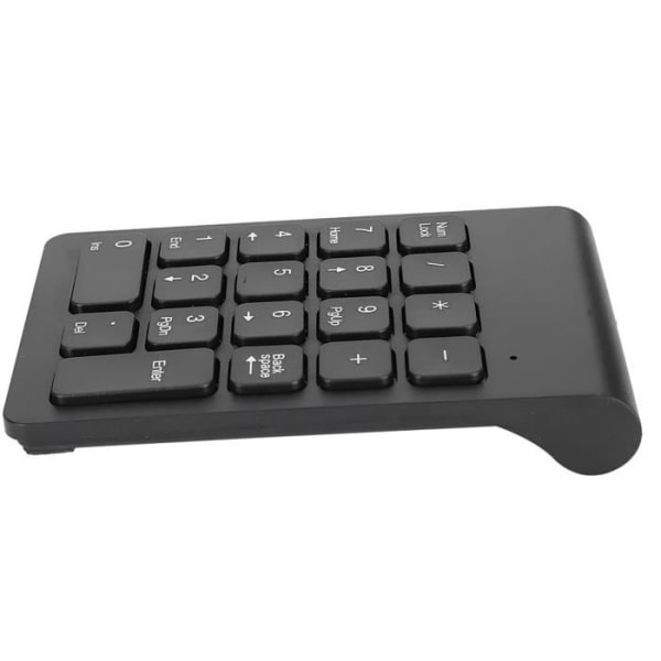 HURRISE Nummer Tangentbord, 2,4G trådlös Mini 18 Tangenter Numerisk Tangentbord, Trådlöst tangentbord, Ergonomisk datoranvändning Svart
