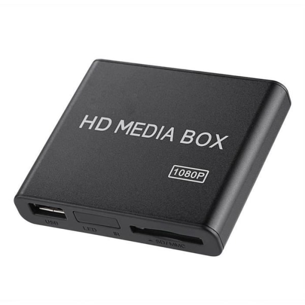 HURRISE Media Player 1080P 110-240V Full HD Mini Box Media Player 1080P Media Player Box Support USB MMC RMVB MP3 AVI MKV