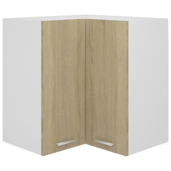 Hängande hörnskåp - HURRISE - Sonoma ek - 2 dörrar - 57x57x60 cm