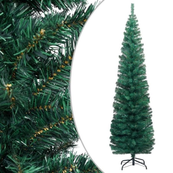 CEN Smal konstgjord julgran med stativ Grön 180 cm PVC