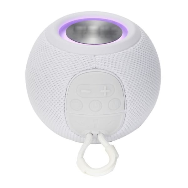 HURRISE Bärbar trådlös Bluetooth-högtalare med mikrofon, FM-radio och färgglada lampor