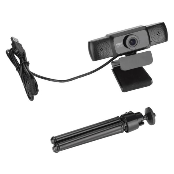 HURRISE USB-datorkamera 1080P webbkamera 95 graders vy Plug and Play Multifunktionell Full HD-videowebbkamera för