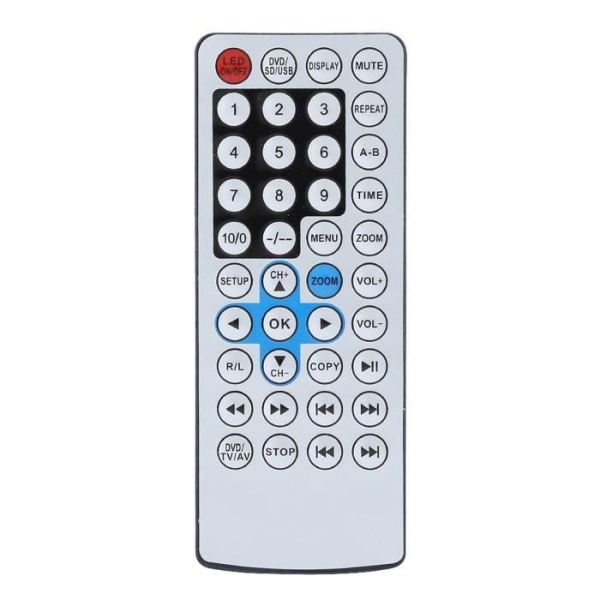 Tbest Portable EVD Player Bärbar EVD DVD-spelare 13,9 tums LCD-skärm med TV/FM/USB/spelfunktion 100‑240V (EU-kontakt)