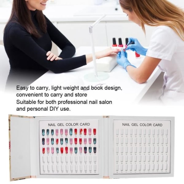 HURRISE Color Card Book Professionell 120 färger Nail Art Color Card Nail Gel Polish Color Display Book