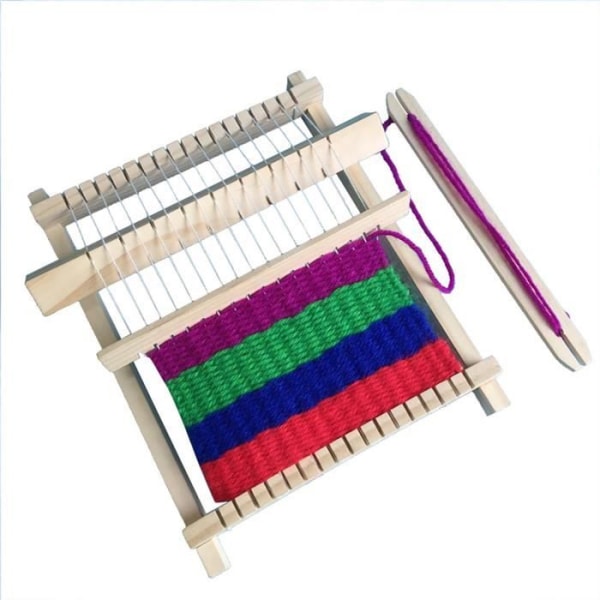 ZJCHAO Knitting Weaver Set Hand Stickning Machine DIY Trävävstol Leksaker Barn Machine