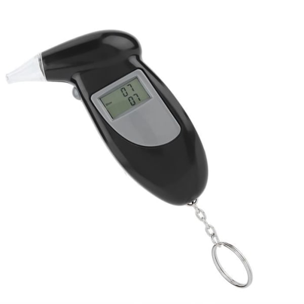 HURRISE Breath Alcohol Tester Digital LCD-skärm Bärbar Alcohol Breath Tester Nyckelring Breath Analyzer 50st