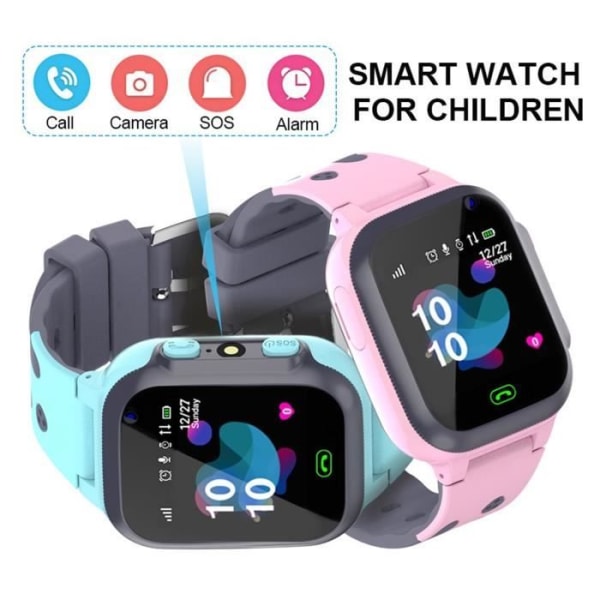 HURRISE Barns Smart Watch Barn Smartwatch 1,44-tums färgpekskärm Barn Telefontillbehör Blå