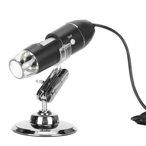 HURRISE TTE01502 digitalt mikroskop - Zoom - 8 LED - Svart