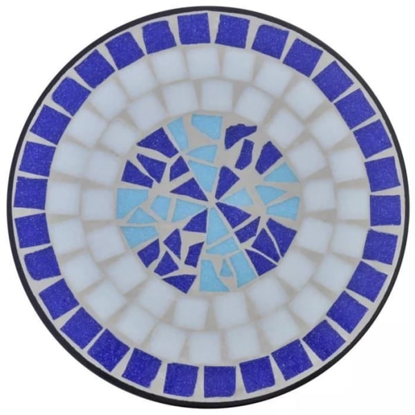 LIA blå och vit mosaik sidobord