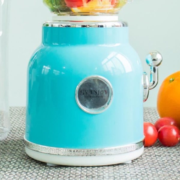 HURRISE Bärbar Retro Juice Blender HURRISE Mini Shake Blender med Travel Cup Mini Juice Appliances Blå