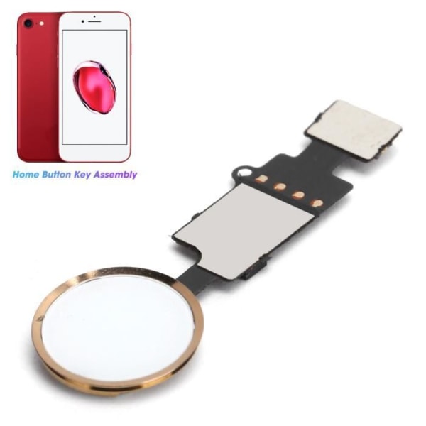 HURRISE Hemknappsmontering Hemreturknapp Huvudnyckel Flexkabelmodul för iPhone 7/7 gps-telefon Guld