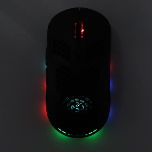 HURRISE RGB-mus Mekanisk mus 3 Anslutningsmetod 4 DPI-nivåer 2,4G Kylning RGB trådlös mus för Win för OS