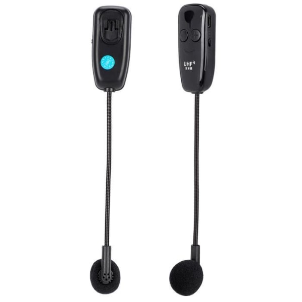 HURRISE trådlös mikrofon 1 till 2 UHF trådlös mikrofon Professionell headsetmikrofon för datorröstförstärkare