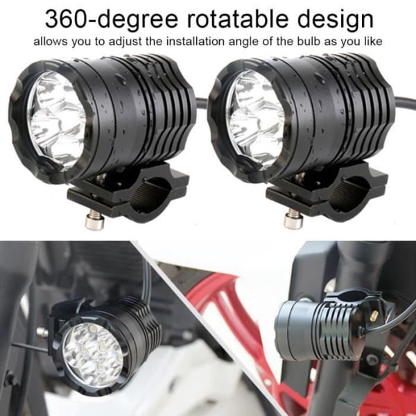 LED-strålkastare 12-80V 60W IP67 Universal Super Bright LED-strålkastare för elektromobil motorcykel - HURRISE