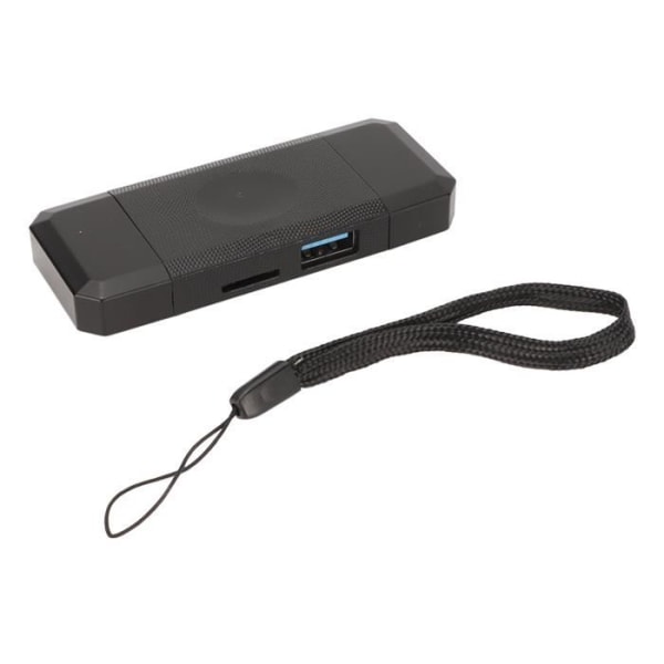 HURRISE Micro 3 in 1 USB C-kortläsare - Vit - OTG-stöd - Hög hastighet - 512 GB kapacitet