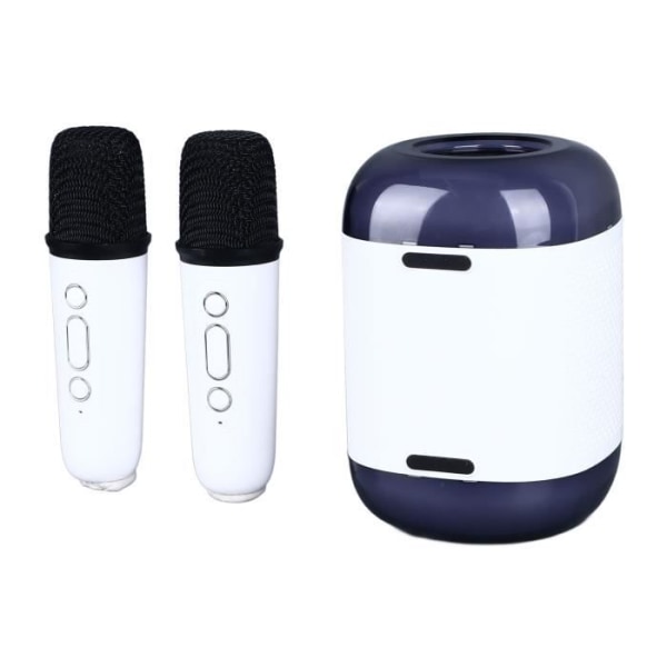 HURRISE Dubbelmikrofonhögtalare Mini Karaoke Maskin, Portabel Bluetooth Karaoke Högtalare Datormikrofon