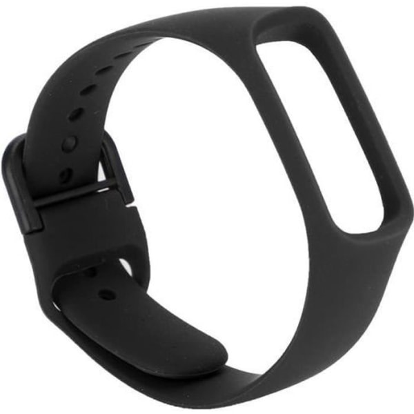 Endelad enfärgad silikonarmband för Samsung Galaxy fit-e - SM-R375 (svart)