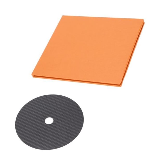 Tbest CD DVD Stabilisator Kolfiber Tuning Mat Disc Stabilizer 0,2 mm för fackspelare